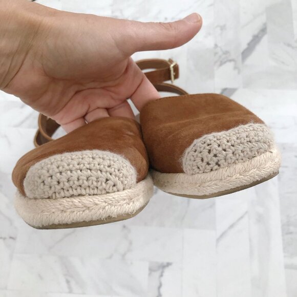 BANANA REPUBLIC Suede Closed Toe Espadrilles Size 7.5 - Picture 6 of 9